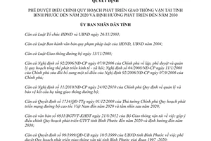 Quyết định 09/2014/QĐ-UBND Quy hoạch phát triển giao thông vận tải Bình Phước 2020 định hướng 2030