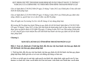 Thông tư 14/2014/TT-BTP hướng dẫn 59/2012/NĐ-CP theo dõi tình hình thi hành pháp luật