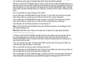 Văn bản hợp nhất 17/VBHN-BGDĐT 2014 Quyết định Quy chế đào tạo đại học cao đẳng hệ chính quy tín chỉ