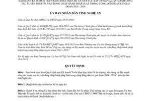 Quyết định 2111/QĐ-UBND công tác tuyên truyền chấp hành pháp luật giai đoạn 2014-2016 Nghệ An
