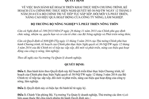 Quyết định 1059/QĐ-BNN-QLDN 2014 Kế hoạch phát triển nâng cao hoạt động công ty nông lâm nghiệp