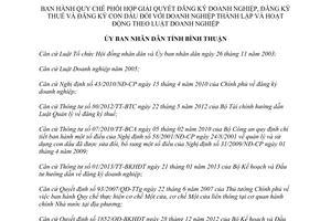 Quyết định 1638/QĐ-UBND 2014 đăng ký thuế con dấu doanh nghiệp Bình Thuận