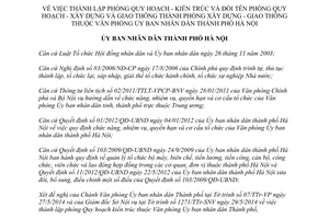 Quyết định 2966/QĐ-UBND 2014 thành lập phòng Quy hoạch Kiến trúc đổi tên phòng Quy hoạch Xây dựng Hà Nội