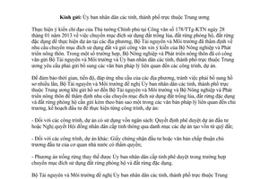 Công văn 1622/BTNMT-TCQLĐĐ 2014 chuyển mục đích sử dụng đất lúa rừng thực hiện công trình dự án