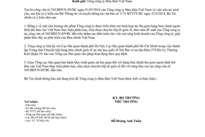 Công văn 5796/BTC-TCHQ 2014 quản lý Hải quan bưu chính đưa vào Việt Nam chuyển tiếp quốc tế