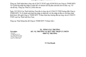 Công văn 1572/TCT-TNCN năm 2014 thuế thu nhập cá nhân đối với lãi tiền vay