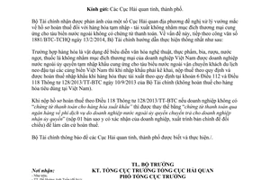 Công văn 5890/BTC-TCHQ 2014 hồ sơ hoàn thuế hàng hóa nhập khẩu không nhằm mục đích thương mại