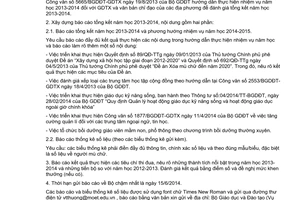 Công văn 2310/BGDĐT-GDTX năm 2014 báo cáo tổng kết giáo dục thường xuyên năm học 2013 -2014