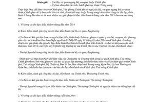 Công văn 3247/VPCP-TH kiểm điểm chỉ đạo điều hành 6 tháng đầu năm giải pháp 6 tháng cuối năm 2014