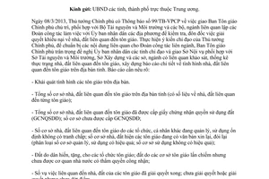 Công văn 444/TGCP-PCTT năm 2014 giải quyết nhà đất liên quan đến tôn giáo