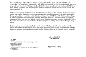 Công văn 6411/BTC-ĐT giải ngân vốn trái phiếu Chính phủ bổ sung 2014 2016