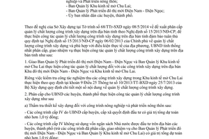 Công văn 1777/UBND-KTN quản lý chất lượng công trình xây dựng Quảng Nam 2014