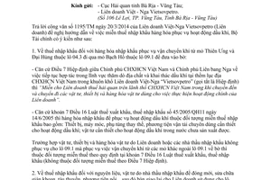 Công văn 6498/BTC-TCHQ 2014 thực hiện Hiệp định Liên doanh Việt Nga Vietsovpetro miễn thuế nhập khẩu