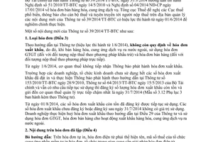Công văn 1839/TCT-CS năm 2014 giới thiệu nội dung mới Thông tư 39/2014/TT-BTC về hóa đơn