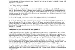 Công văn 340/XNK-XXHH năm 2014 vướng mắc C/O mẫu AJ và VJ do Nhật Bản cấp