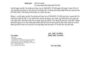 Công văn 789/TTg-KTTH năm 2014 chuyển cửa khẩu hàng tiêu dùng ICD Mỹ Đình