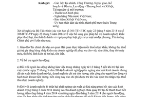 Công văn 3758/VPCP-KTTH 2014 giải pháp hỗ trợ doanh nghiệp khắc phục thiệt hại