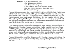 Công văn 5921/TCHQ-TXNK năm 2014 thuế tự vệ chống bán phá giá hàng nhập khẩu từ nước ngoài