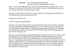 Công văn 1955/TCT-KTNB xử lý đóng mã số thuế không đúng quy định 2014