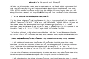 Công văn 6918/BTC-TCHQ 2014 hướng dẫn thủ tục hải quan hàng hóa chuyển cảng quá cảnh trung chuyển