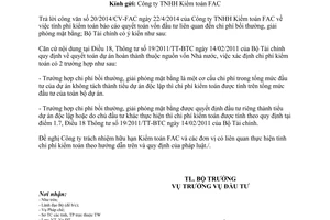 Công văn 6943/BTC-ĐT 2014 hướng dẫn tính chi phí kiểm toán dự án hoàn thành Bộ Tài chính