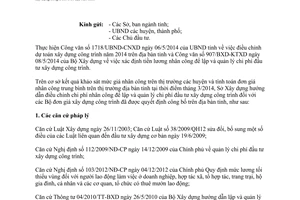 Công văn 768/SXD-KTKHXD&HT 2014 điều chỉnh chi phí nhân công quản lý chi phí đầu tư xây dựng Quảng Ngãi
