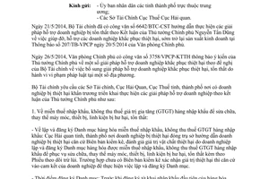 Công văn 7175/BTC-CST 2014 hướng dẫn giải pháp hỗ trợ doanh nghiệp khắc phục thiệt hại