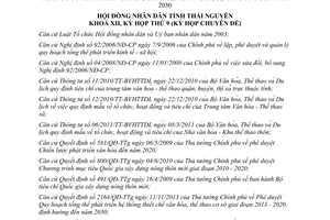 Nghị quyết 38/2014/NQ-HĐND Quy hoạch Phát triển văn hóa thể thao cơ sở Thái Nguyên 2014-2020