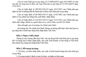 Thông tư 83/2014/TT-BTC hướng dẫn thuế giá trị gia tăng Danh mục hàng hóa nhập khẩu Việt Nam