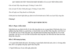 Nghị định 64/2014/NĐ-CP hướng dẫn Luật Tiếp công dân