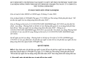 Quyết định 14/2014/QĐ-UBND mức chi phí đào tạo hỗ trợ học nghề lao động nông thôn 1956/QĐ-TTg Nam Định