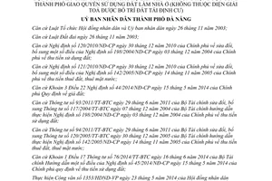 Quyết định 18/2014/QĐ-UBND hệ số điều chỉnh giá đất Đà Nẵng giao quyền sử dụng đất làm nhà ở