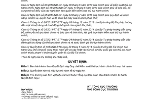 Quyết định 1944/QĐ-TCHQ 2014 Quy chế Kiểm soát thủ tục hành chính hải quan