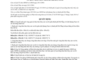 Quyết định 3567/QĐ-UBND 2014 ranh giới vùng quản lý khai thác thủy sản ven bờ Đà Nẵng với Quảng Nam