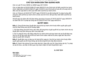 Quyết định 791/QĐ-UBND thủ tục hành chính thuộc thẩm quyền giải quyết sở giao thông vận tải Quảng Ngãi 2014
