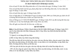 Quyết định 14/2014/QĐ-UBND sửa đổi 06/2013/QĐ-UBND dạy học thêm Hậu Giang