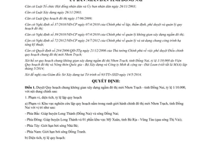 Quyết định 1633/QĐ-UBND 2014 Quy hoạch không gian xây dựng ngầm đô thị mới Nhơn Trạch Đồng Nai