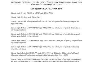 Quyết định 1153/QĐ-UBND 2014 đầu tư xây dựng công trình cấp điện nông thôn Bình Phước 2013 2020