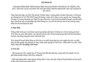 Kế hoạch 1836/KH-BCĐNNVDL 2014 xúc tiến du lịch thu hút khách tại thị trường trọng điểm