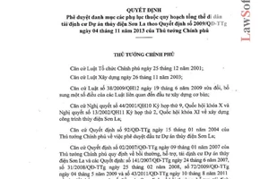 Quyết định 875/QĐ-TTg 2014 quy hoạch tổng thể di dân tái định cư Dự án thủy điện Sơn La theo 2009/QĐ-TTg