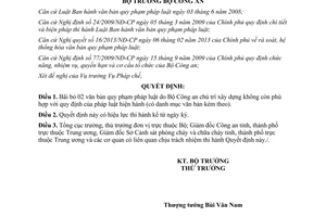 Quyết định 2925/QĐ-BCA 2014 bãi bỏ văn bản pháp luật Bộ Công an