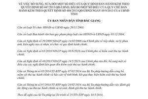Quyết định 314/2014/QĐ-UBND bổ sung kiểm soát thủ tục hành chính 447/2013/QĐ-UB 448/2013/QĐ-UB Bắc Giang