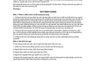 Thông tư liên tịch 13/2014/TTLT-BKHCN-BYT bảo đảm an toàn bức xạ y tế