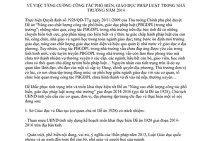 Chỉ thị 13/CT-UBND 2014 phổ biến giáo dục pháp luật nhà trường Phú Yên