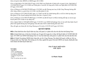 Quyết định 14/2014/QĐ-UBND Quy chế quản lý phát triển chợ tỉnh Quảng Nam