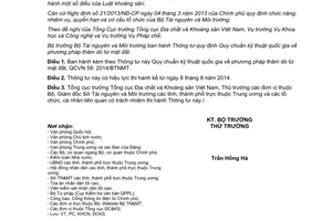 Thông tư 31/2014/TT-BTNMT Quy chuẩn kỹ thuật quốc gia thăm dò từ mặt đất