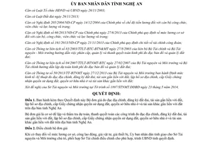 Quyết định 36/2014/QĐ-UBND Bộ đơn giá đo đạc địa chính đăng ký đất đai tài sản gắn liền đất Nghệ An