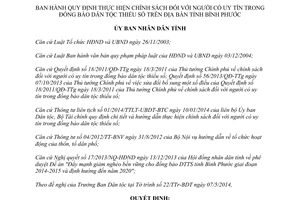 Quyết định 10/2014/QĐ-UBND chính sách người uy tín đồng bào dân tộc thiểu số Bình Phước