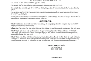 Quyết định 22/2014/QĐ-UBND giá thóc căn cứ tính thuế sử dụng đất nông nghiệp 2014 Đồng Nai