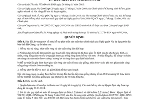 Quyết định 09/2014/QĐ-UBND sửa đổi mức hỗ trợ phát triển sản xuất theo Nghị quyết 30a Hà Giang